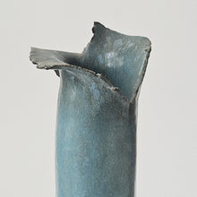 Load image into Gallery viewer, TALL POWDER BLUE BOTANICAL VASE