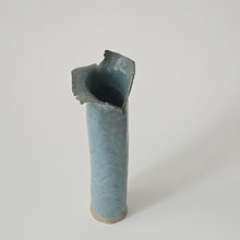 Load image into Gallery viewer, TALL POWDER BLUE BOTANICAL VASE