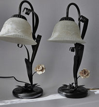 Load image into Gallery viewer, ART NOUVEAU STYLE FLOWER LAMPS