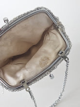Load image into Gallery viewer, VINTAGE SILVER AND PEARL BAG