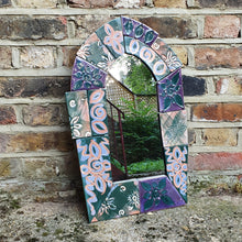 Load image into Gallery viewer, Hand painted tiled mirror
