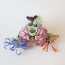 Load image into Gallery viewer, Floral Glass Candlesticks