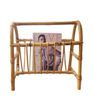 Load image into Gallery viewer, LARGE BAMBOO MAGAZINE RACK
