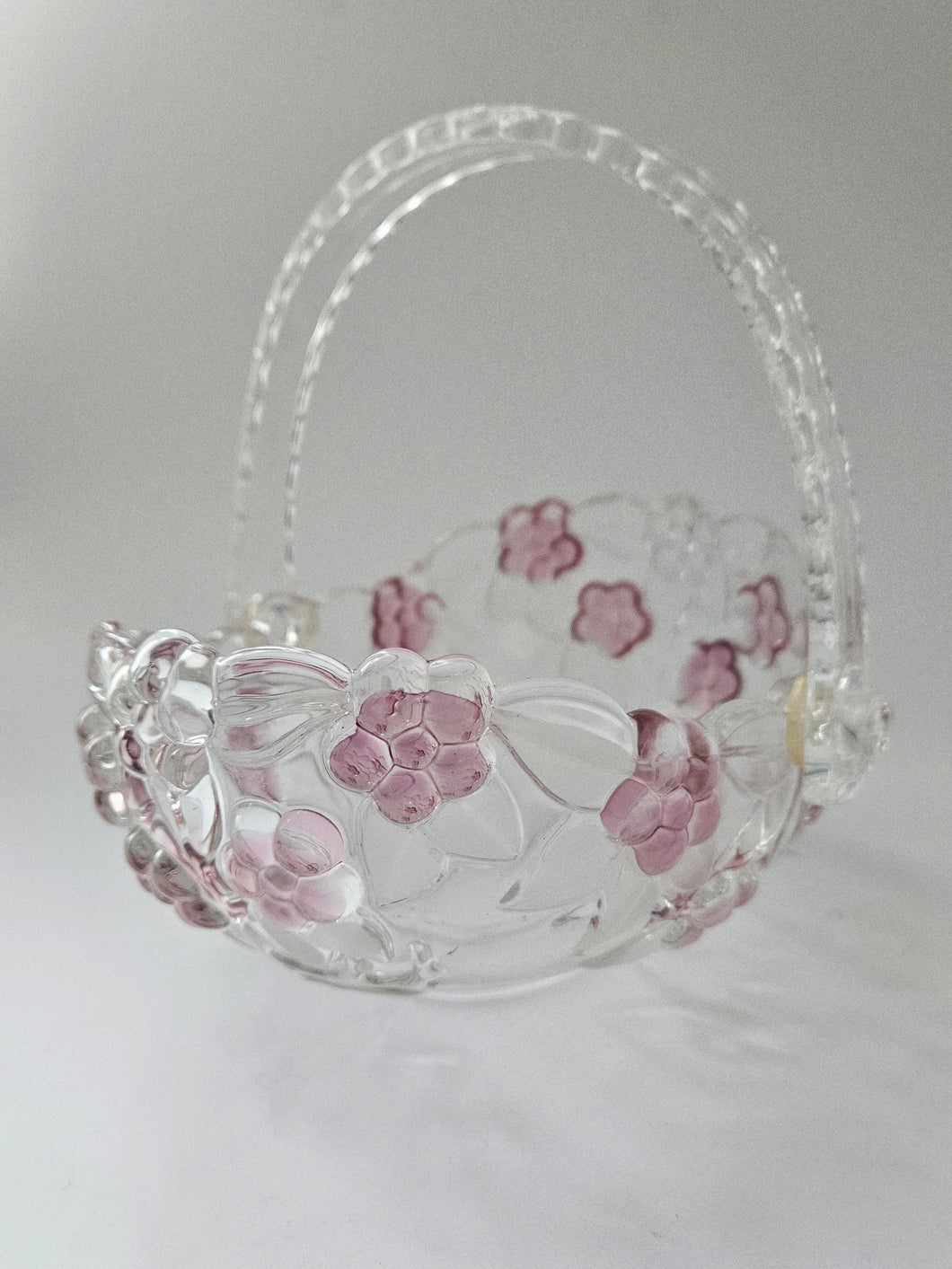 GLASS FLOWER BASKET