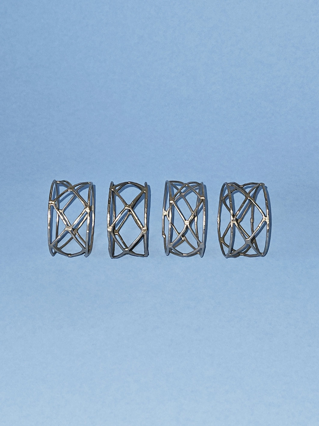 METAL LATTICE NAPKIN RINGS