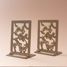 Load image into Gallery viewer, BRASS HORSE BOOKENDS
