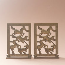Load image into Gallery viewer, BRASS HORSE BOOKENDS
