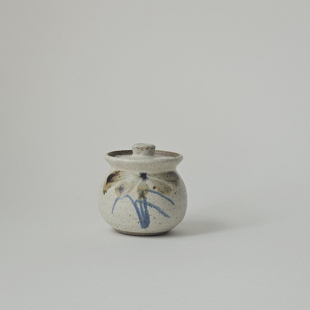 STONEWARE SUGAR POT