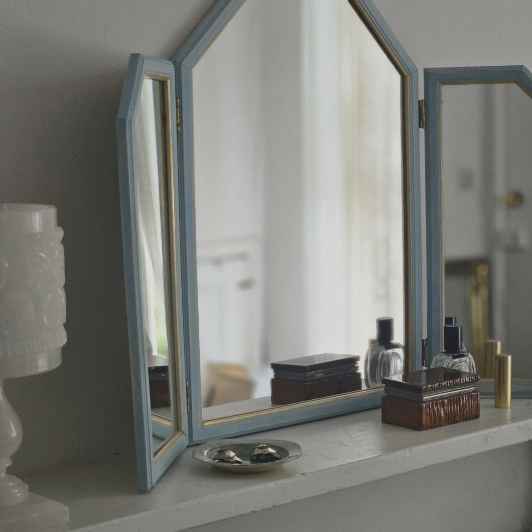 SKY BLUE TRIPTYCH MIRROR