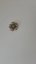Load image into Gallery viewer, COPPER BROOCH WITH GLASS BEADS
