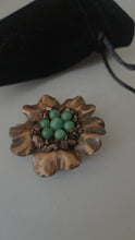 Load image into Gallery viewer, COPPER BROOCH WITH GLASS BEADS
