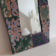 Load image into Gallery viewer, Hand painted tiled mirror
