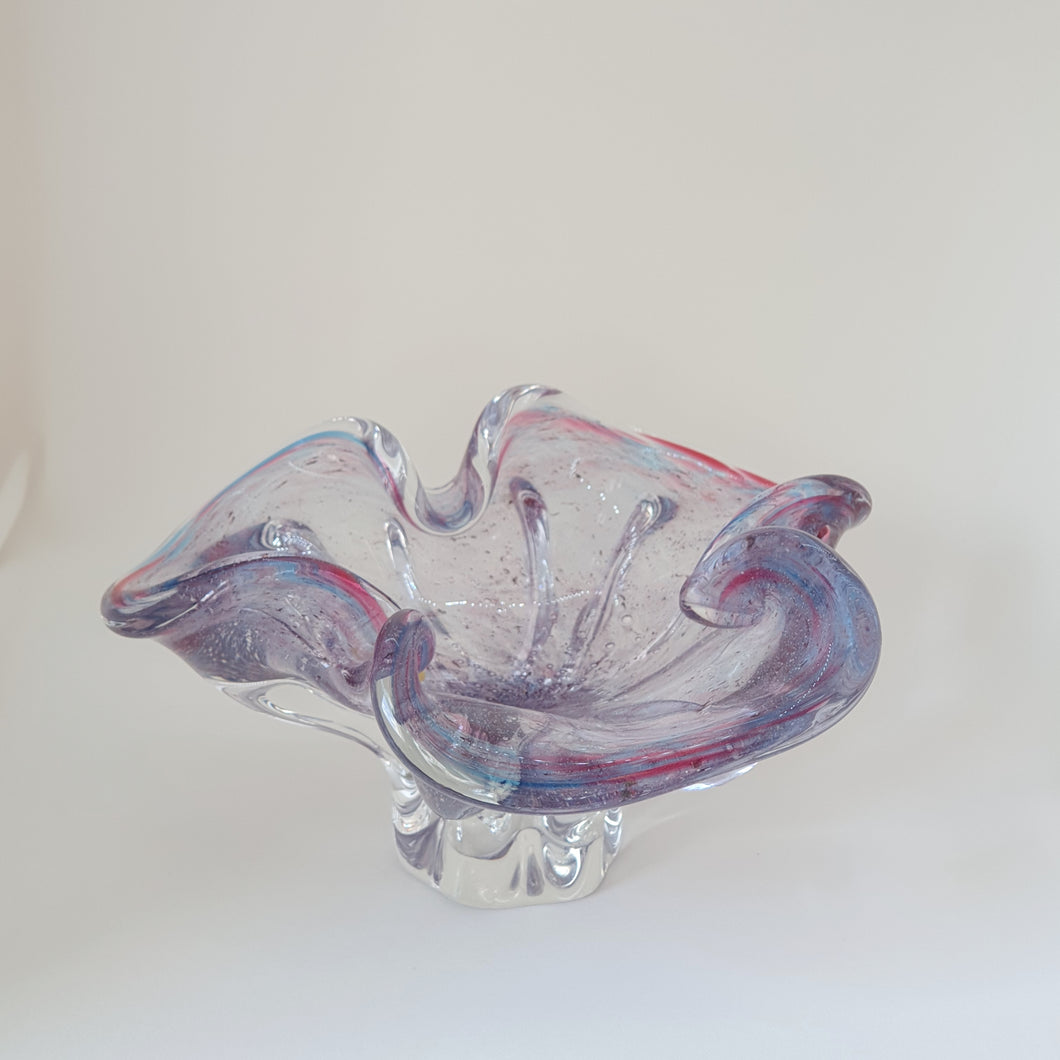 Lilac Flower Glass Bowl
