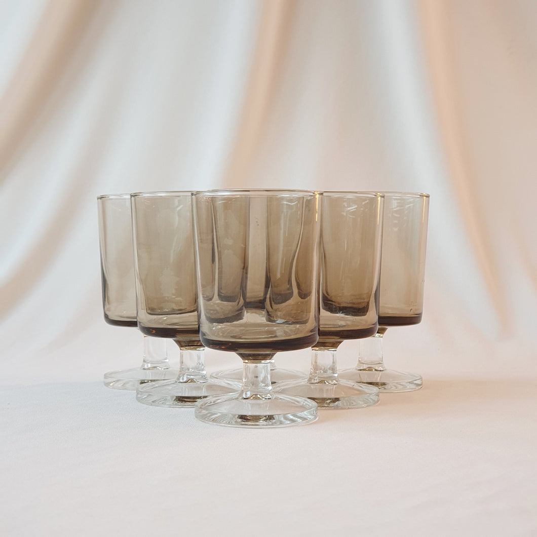 Vintage French smoked glasses
