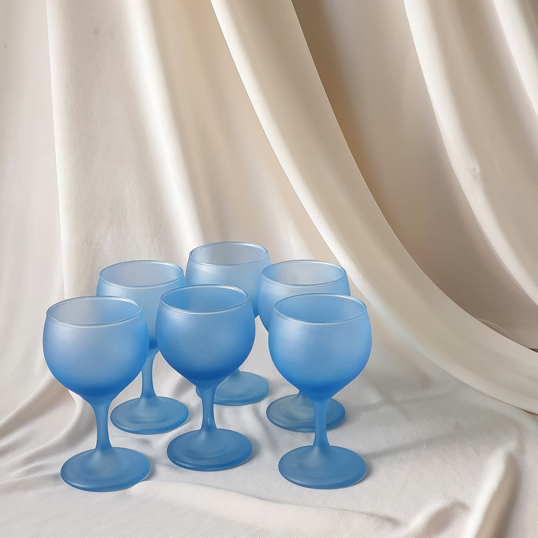 Frosted wine glasses